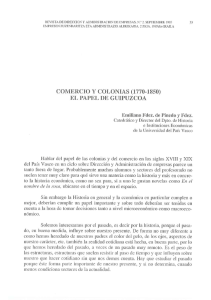 COMERCIO Y COLONIAS (1770—1850) EL PAPEL DE GUIPUZCOA