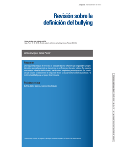 Revisión sobre la definición del bullying