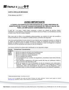 aviso importante - Cartas Circulares – Triple