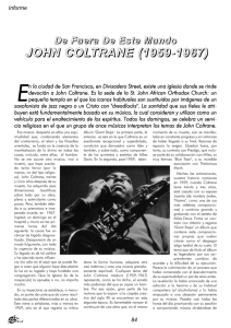 22. John Coltrane. De fuera de este mundo