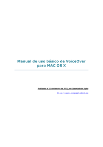 Manual de uso básico de VoiceOver para MAC OS X