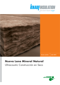 Nueva Lana Mineral Natural Ultracoustic Construcción en Seco