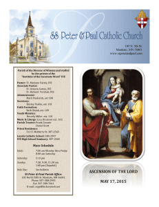 May 17, 2015 - Saint Peter and Paul Catholic Church