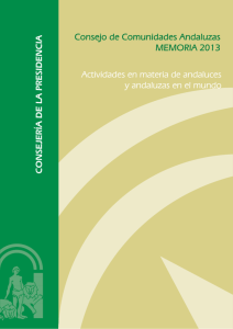 Consejo de Comunidades Andaluzas. MEMORIA 2013
