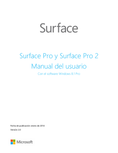 Surface Pro User Guide - Spanish