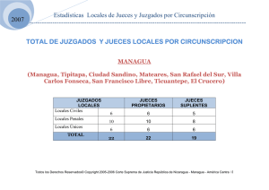 Estadísticas Locales de Jueces y Juzgados por