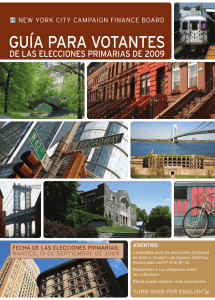 GUÍA PARA VOTANTES - New York City Campaign Finance Board