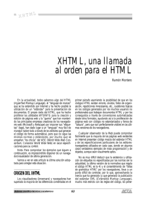 XHTML, una llamada al orden para el HTML