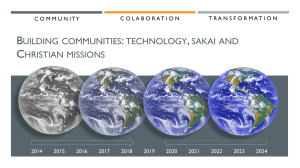 building communities : technology, sakai and