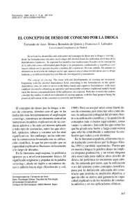 EL CONCEPTO DE DESEO DE CONSUMO POR LA DROGA