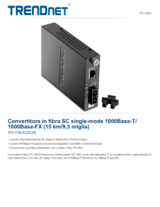 Convertitore in fibra SC single-mode 1000Base-T