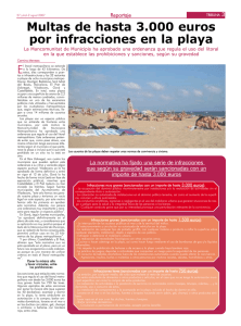 Multas de hasta 3.000 euros por infracciones en la playa