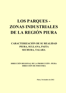los parques - zonas industriales de la región piura