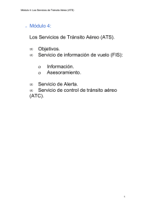 4. Los Servicios de Tránsito Aéreo (ATS)..