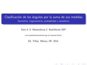 Clasificación de los ángulos por la suma de sus medidas