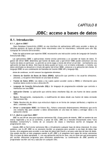 8. JDBC: acceso a bases de datos