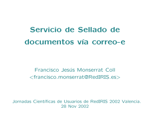 Presentación Jornadas de Usuarios Científicos en RedIRIS 2002