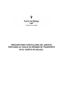 PRESCRIPCIONES PARTICULARES DEL SERVICIO