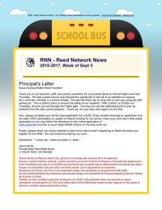 RNN - Reed Network News - Walter Reed Middle School