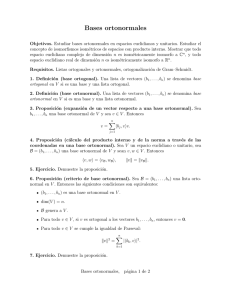 Bases ortonormales - Apuntes y ejercicios de matemáticas, Egor