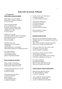 Selección de poesía Náhuatl.
