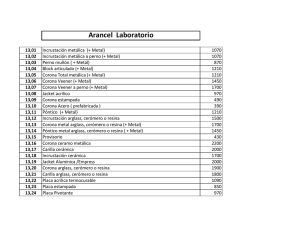 Arancel Laboratorio