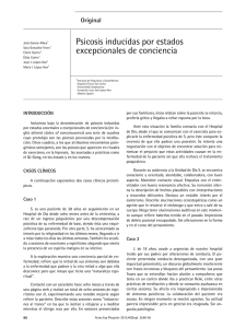 Psicosis inducidas por estados excepcionales de conciencia