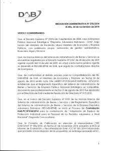 Page 1 RESOLUCIÓN ADMINISTRATIVA Nº 078/2014 El Alto, 25 de