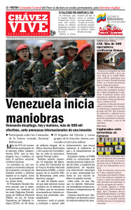 Venezuela despliega, hoy y mañana, más de 500 mil efectivos, ante