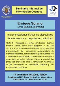 Enrique Solano - Facultad de Ciencias Matemáticas
