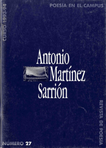 Antonio Martínez Sarrión. Poesía en el Campus, 27 (curso 1993