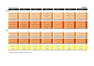 Lunes Martes Miércoles Jueves Viernes Sábado Domingo COMIDA