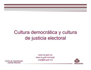 Cultura democrática y cultura de justicia electoral