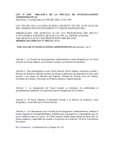 LEY Nº 1830 ORGANICA DE LA FISCALIA DE INVESTIGACIONES
