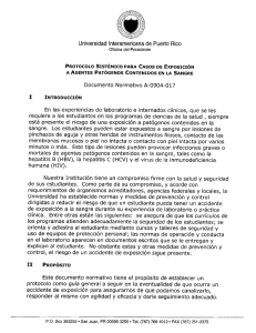 protocolo sistémico para casos de exposición