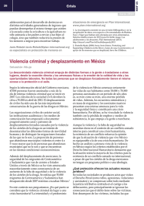 Violencia criminal y desplazamiento en México
