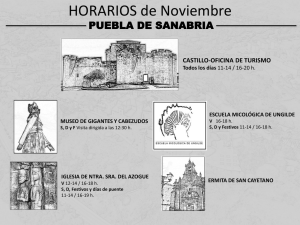 HORARIOS Monumentos –OCTUBRE - Ayuntamiento de Puebla de