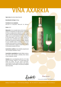 VIÑA AXARKIA Tipo de vino: Vino Dulce Natural Moscatel