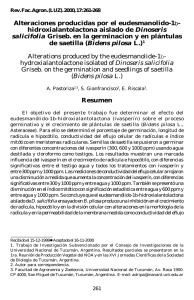 Alteraciones producidas por el eudesmanolido-1b