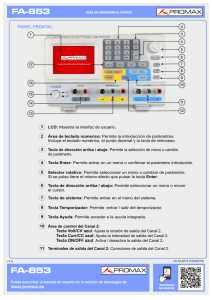 Guía de referencia rápida para FA-853