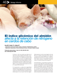 afecta a la retención de nitrógeno en cerdos de cebo