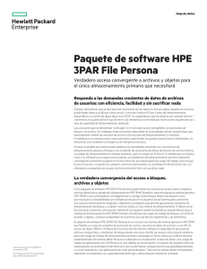 Hoja de datos sobre el paquete de software HPE 3PAR File