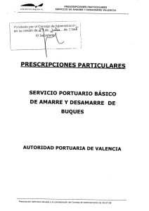 prescripciones particulares - Autoridad Portuaria de Valencia