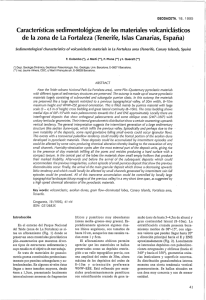 Características sedimentológicas de los materiales volcaniclásticos