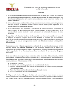 El Comité Estatal del Movimiento Regeneración Nacional en Baja