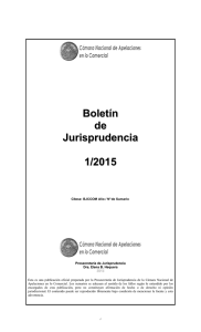 Boletín de Jurisprudencia 1/2015