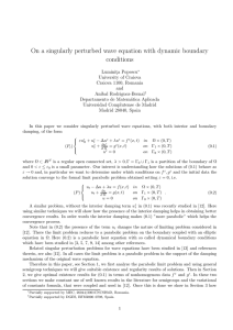 On a singularly perturbed wave equation with dynamic boundary