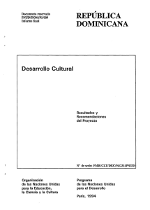 Desarrollo cultural: República Dominicana - unesdoc