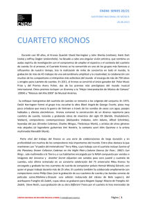 Biografía Cuarteto Kronos - Centro Nacional de Difusión Musical