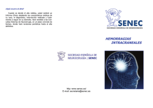 hemorragias intracraneales - Sociedad Española de Neurocirugia